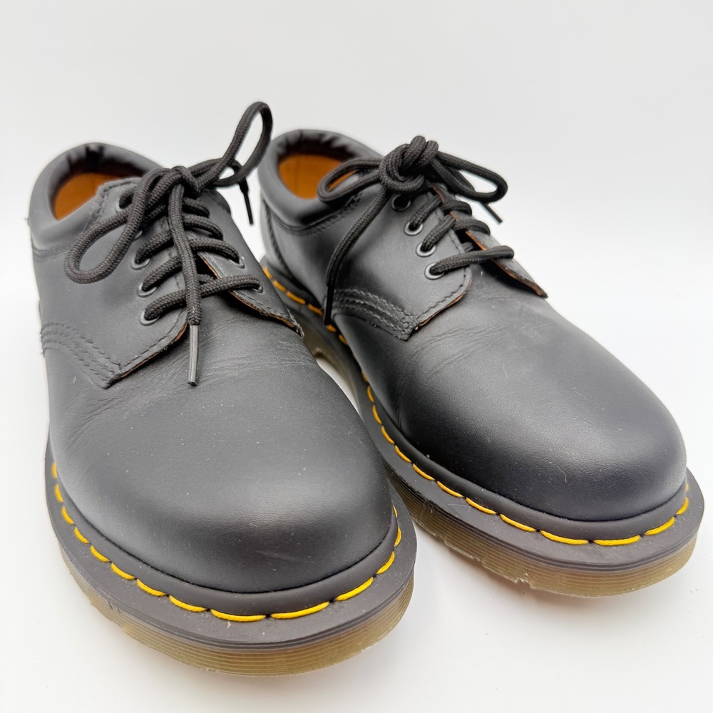 Dr. Martens 8053 Black Leather 5-Eye Padded Collar Oxford Shoes Mens 7 UK 6 EU39